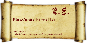 Mészáros Ernella névjegykártya